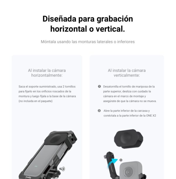 Carcasa de accesorios SmallRig para cámara Insta360 One X2 - Utility Frame - Imagen 8